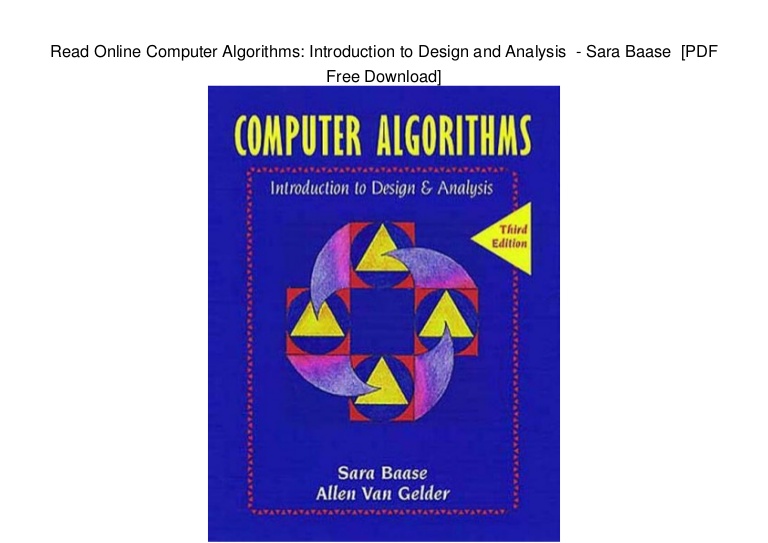 Baase computer algorithms pdf reader software